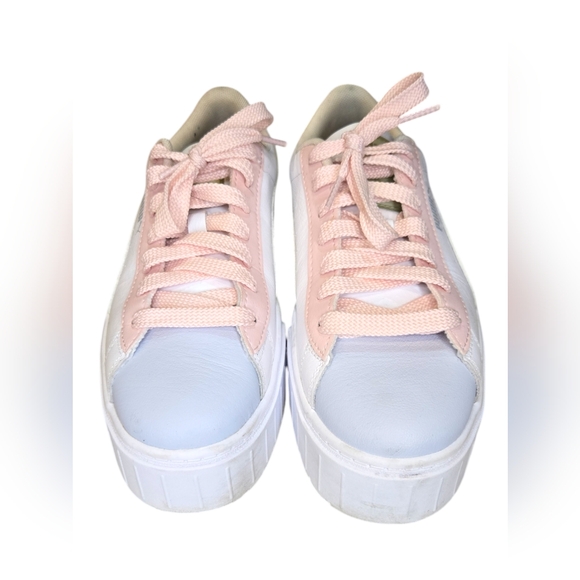 Puma Mayze Pop Colorblocked Leather Lace Up Platform Sneaker Size 8 In Pastels - Picture 4 of 16